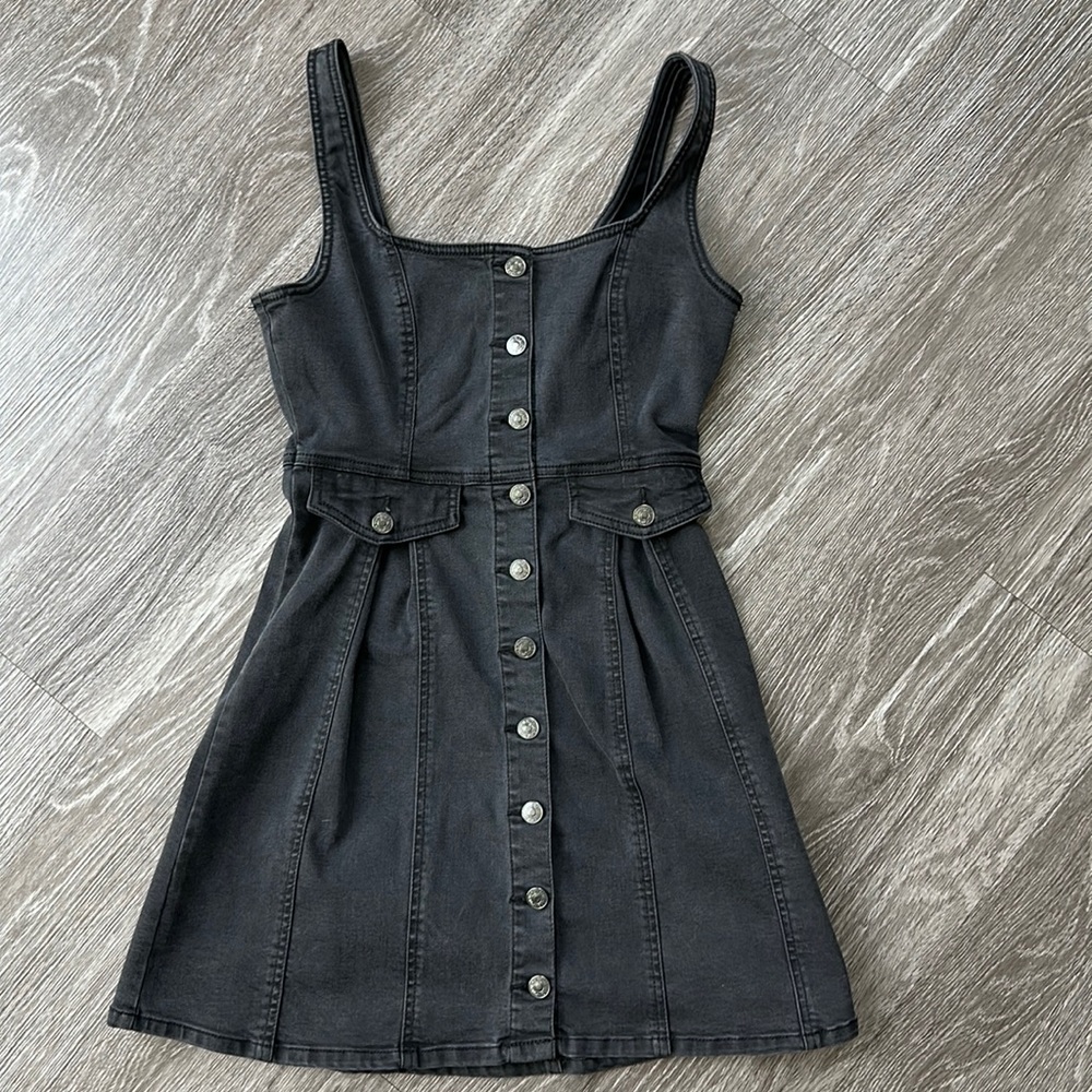 Black/Gray Jean Dress